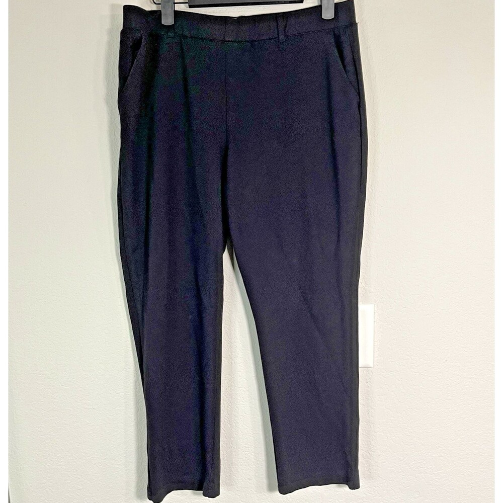Mary Crafts Women's Black Casual Pants 14 High Rise Skinny Slim Straight Leg